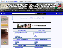 Tablet Screenshot of calcoliecalcoli.com